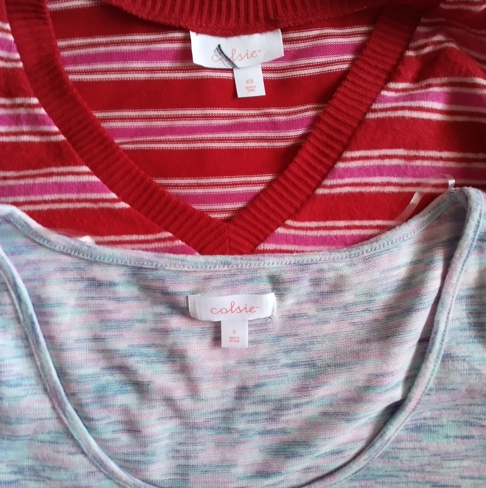 Bundle of Colsie Brushed knit sleepwear tops